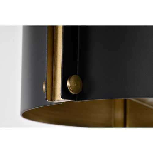 Main product image of Altos 3 Light Semi Flush 14 Inches Matte Black and Natural Brass Finish