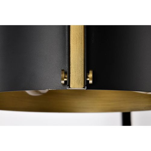 Main product image of Altos 3 Light Semi Flush 14 Inches Matte Black and Natural Brass Finish
