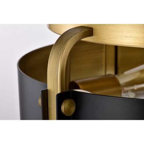 Main product image of Altos 3 Light Semi Flush 14 Inches Matte Black and Natural Brass Finish