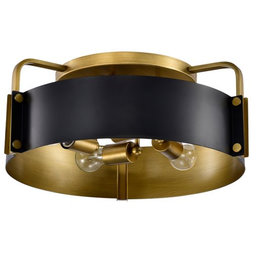 Main product image of Altos 4 Light Semi Flush Matte Black and Natural Brass Finish