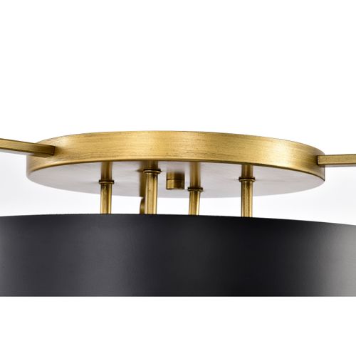 Main product image of Altos 4 Light Semi Flush Matte Black and Natural Brass Finish