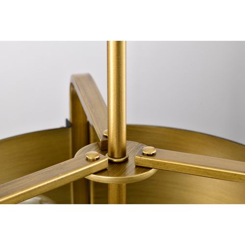 Main product image of Altos 3 Light Small Pendant Matte Black and Natural Brass Finish