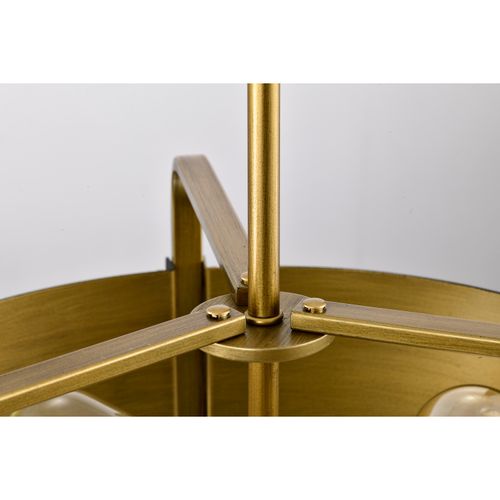 Main product image of Altos 4 Light Medium Pendant Matte Black and Natural Brass Finish