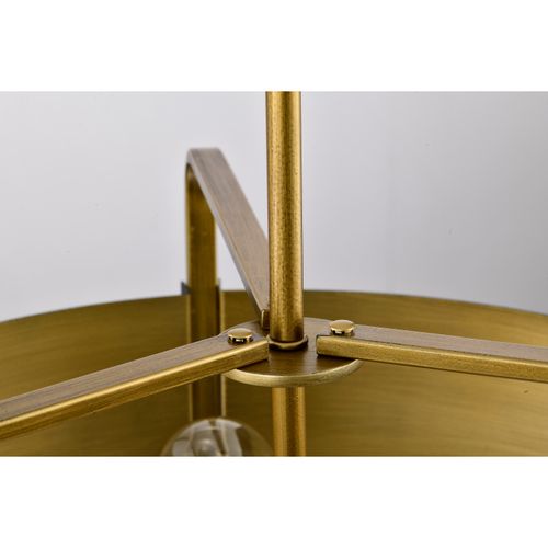 Main product image of Altos 5 Light Large Pendant Matte Black and Natural Brass Finish