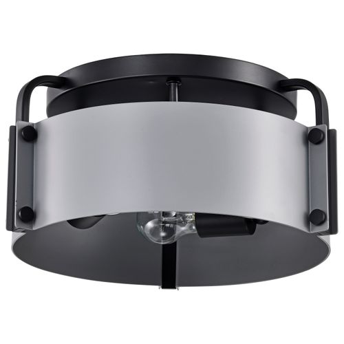 Main product image of Altos 3 Light Semi Flush 14 Inches Gray and Matte Black Finish