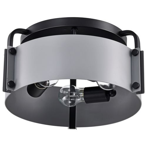 Main product image of Altos 3 Light Semi Flush 14 Inches Gray and Matte Black Finish