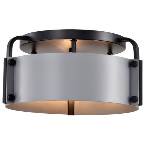 Main product image of Altos 3 Light Semi Flush 14 Inches Gray and Matte Black Finish