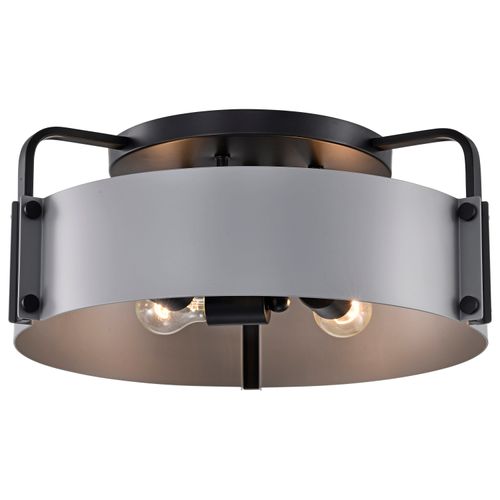Main product image of Altos 4 Light Semi Flush 18 Inches Gray and Matte Black Finish