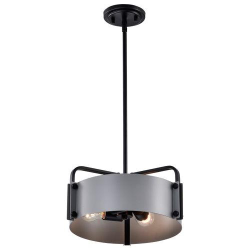 Main product image of Altos 3 Light Small Pendant Gray and Matte Black Finish