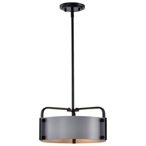 Main product image of Altos 3 Light Small Pendant Gray and Matte Black Finish