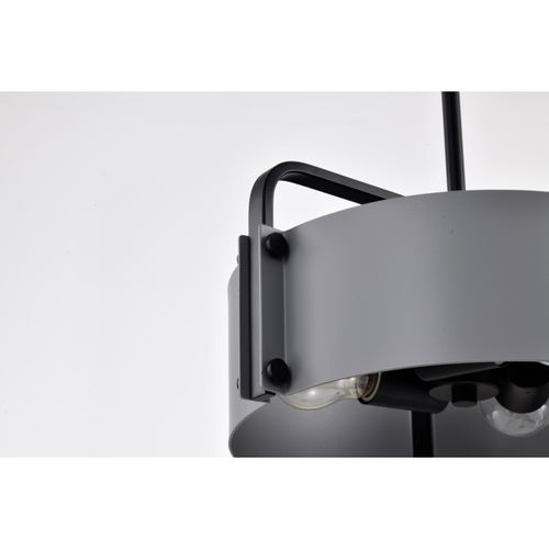 Main product image of Altos 3 Light Small Pendant Gray and Matte Black Finish