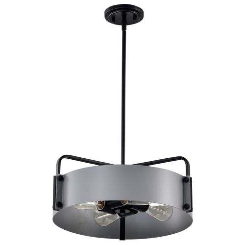 Main product image of Altos 4 Light Medium Pendant Gray and Matte Black Finish