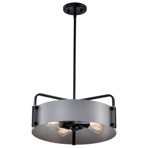 Main product image of Altos 4 Light Medium Pendant Gray and Matte Black Finish