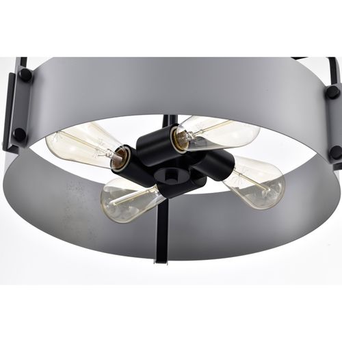 Main product image of Altos 4 Light Medium Pendant Gray and Matte Black Finish