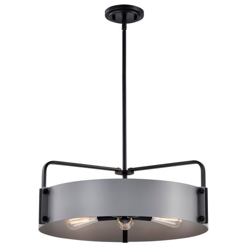 Main product image of Altos 5 Light Large Pendant Gray and Matte Black Finish