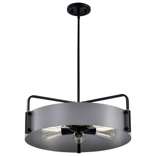 Main product image of Altos 5 Light Large Pendant Gray and Matte Black Finish