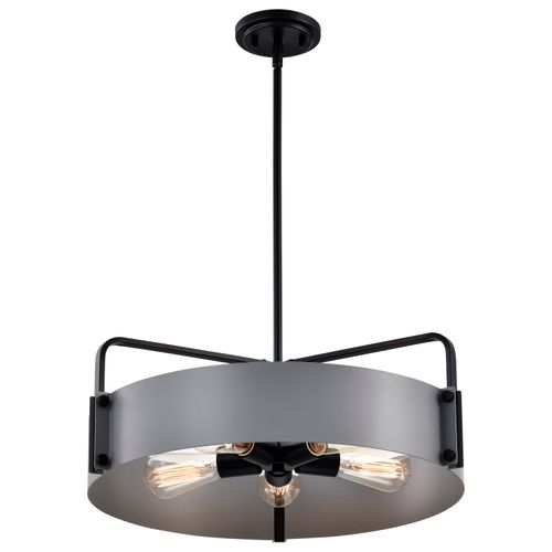 Main product image of Altos 5 Light Large Pendant Gray and Matte Black Finish