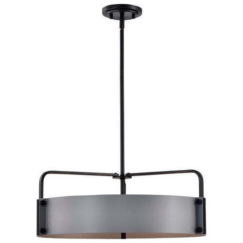 Main product image of Altos 5 Light Large Pendant Gray and Matte Black Finish