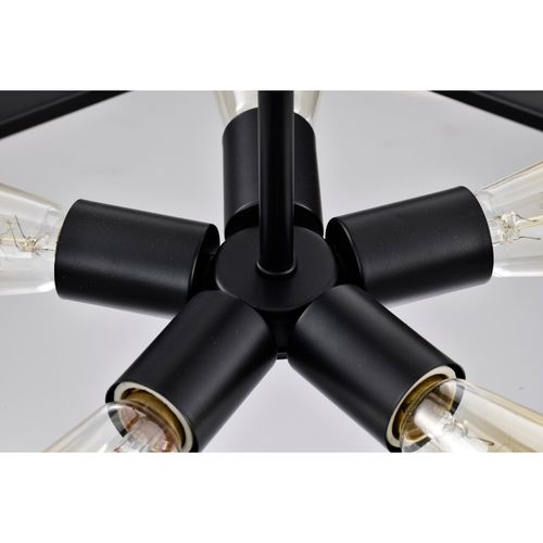 Main product image of Altos 5 Light Large Pendant Gray and Matte Black Finish