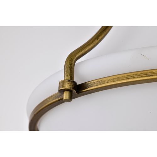Main product image of Valdora 1 Light Flush Mount 14 Inches Natural Brass Finish White Opal Glass
