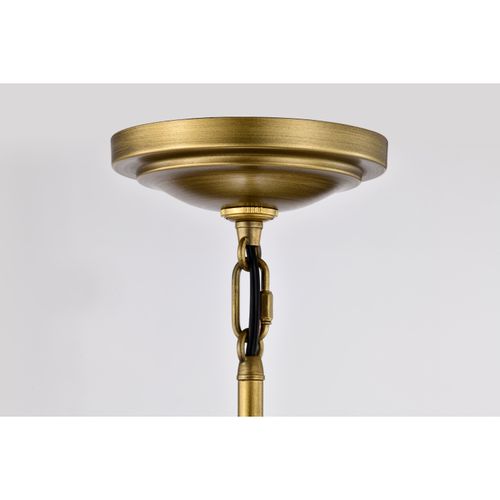 Main product image of Valdora 1 Light Pendant 10 Inches Natural Brass Finish White Opal Glass