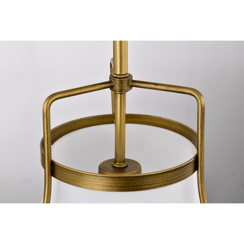 Main product image of Valdora 1 Light Pendant 10 Inches Natural Brass Finish White Opal Glass