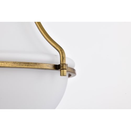 Main product image of Valdora 1 Light Pendant 10 Inches Natural Brass Finish White Opal Glass