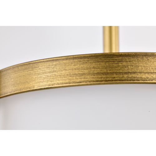 Main product image of Valdora 1 Light Pendant 10 Inches Natural Brass Finish White Opal Glass