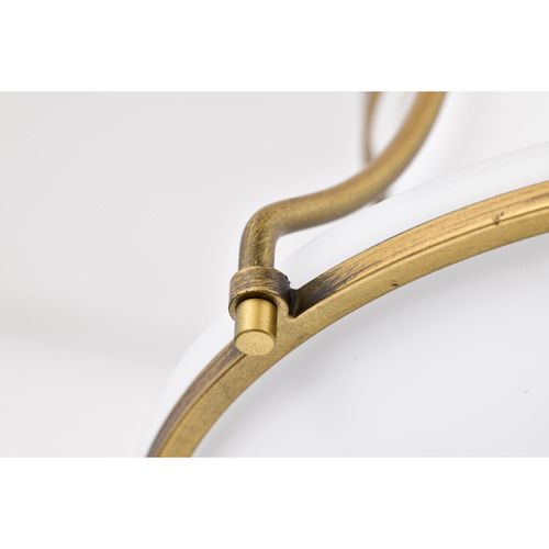Main product image of Valdora 1 Light Pendant 10 Inches Natural Brass Finish White Opal Glass
