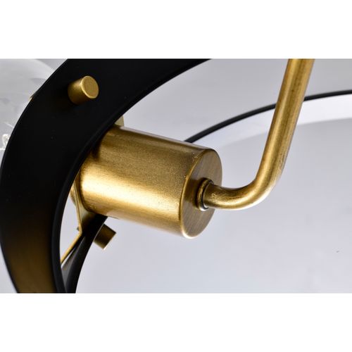 Main product image of Marsden 4 Light Chandelier Matte Black and Natural Brass Finish