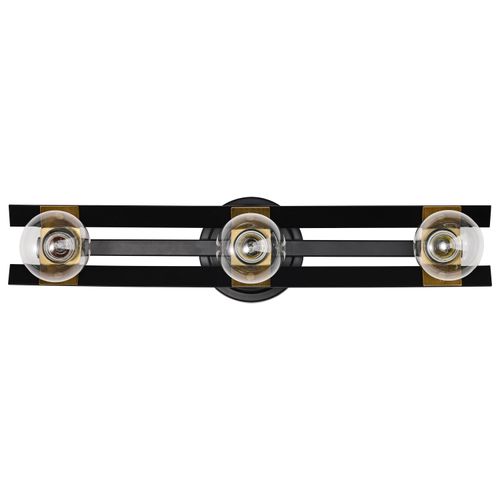 Main product image of Marsden 3 Light Vanity Matte Black and Natural Brass Finish