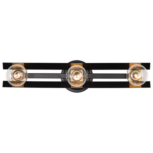 Main product image of Marsden 3 Light Vanity Matte Black and Natural Brass Finish