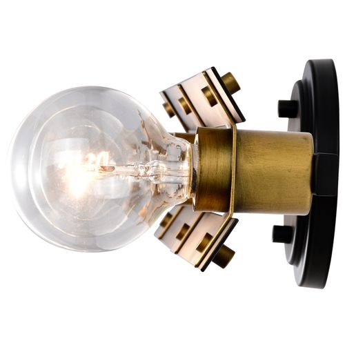 Main product image of Marsden 3 Light Vanity Matte Black and Natural Brass Finish