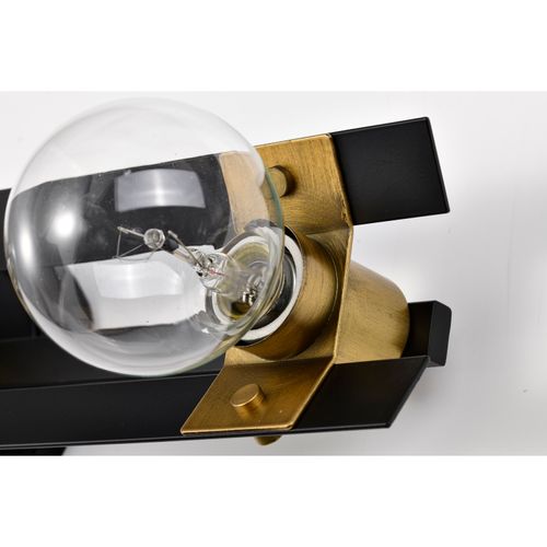 Main product image of Marsden 3 Light Vanity Matte Black and Natural Brass Finish
