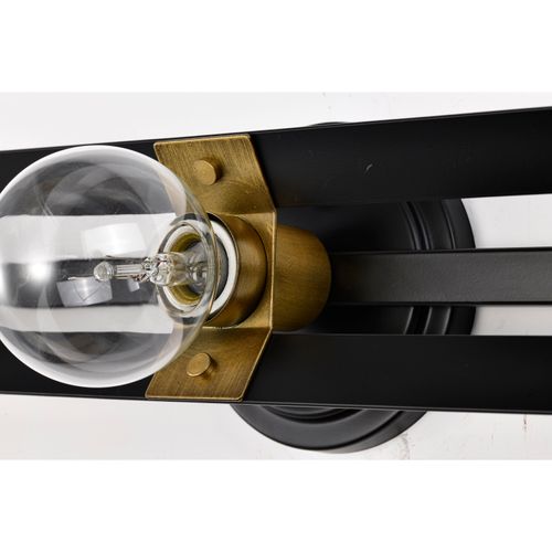 Main product image of Marsden 3 Light Vanity Matte Black and Natural Brass Finish