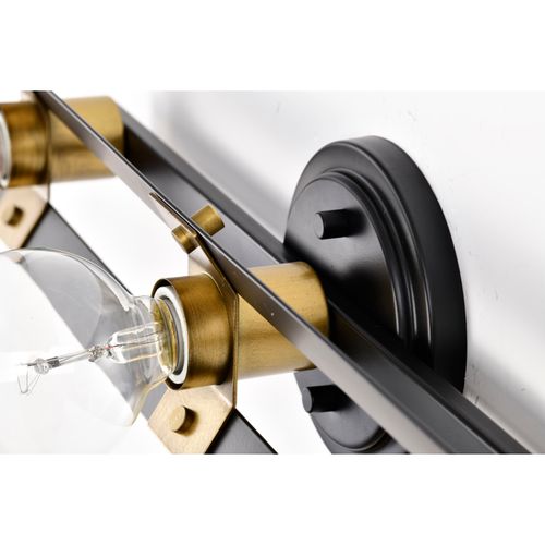 Main product image of Marsden 3 Light Vanity Matte Black and Natural Brass Finish