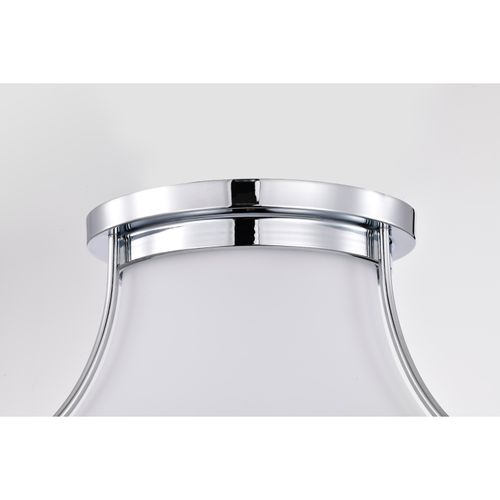 Main product image of Valdora 1 Light Flush Mount 10 Inches Polished Nickel White Opal Glass