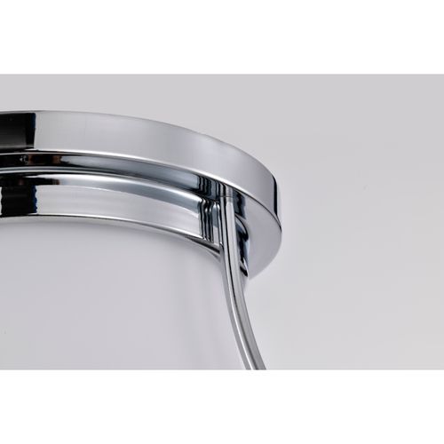 Main product image of Valdora 1 Light Flush Mount 10 Inches Polished Nickel White Opal Glass