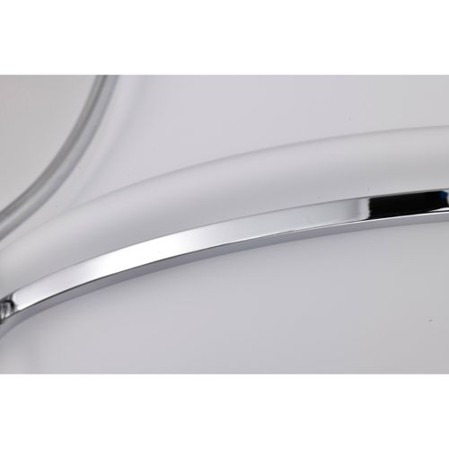 Main product image of Valdora 1 Light Flush Mount 10 Inches Polished Nickel White Opal Glass