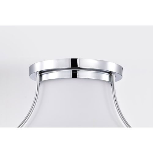 Main product image of Valdora 1 Light Flush Mount 14 Inches Polished Nickel White Opal Glass