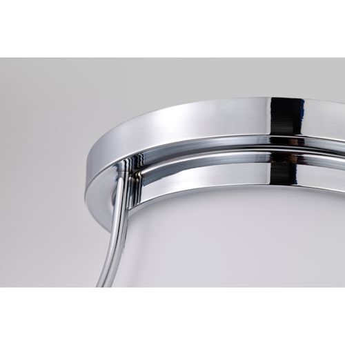 Main product image of Valdora 1 Light Flush Mount 14 Inches Polished Nickel White Opal Glass