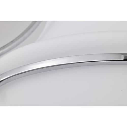 Main product image of Valdora 1 Light Flush Mount 14 Inches Polished Nickel White Opal Glass