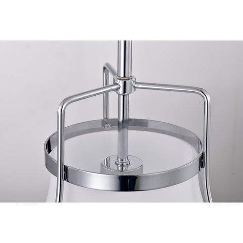 Main product image of Valdora 1 Light Pendant 10 Inches Polished Nickel White Opal Glass