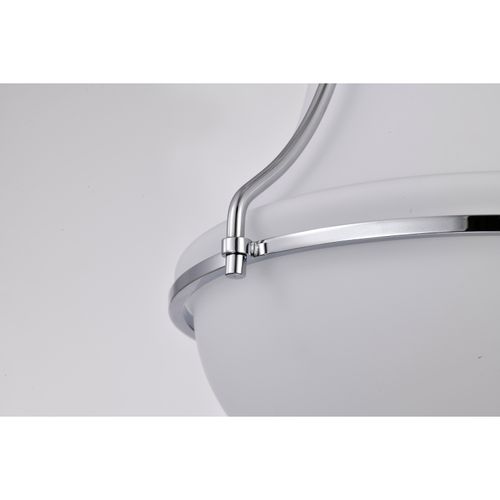 Main product image of Valdora 1 Light Pendant 10 Inches Polished Nickel White Opal Glass
