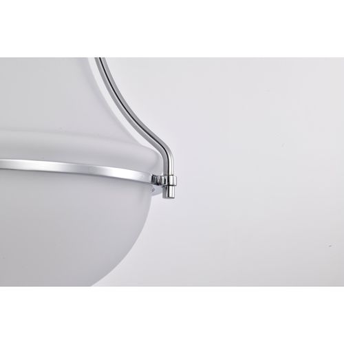 Main product image of Valdora 1 Light Pendant 10 Inches Polished Nickel White Opal Glass