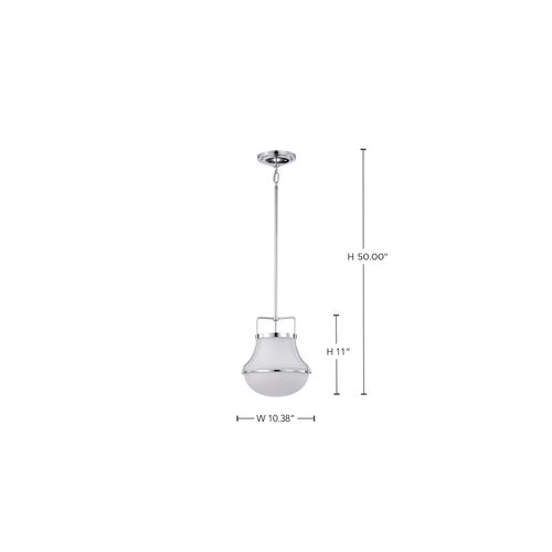 Main product image of Valdora 1 Light Pendant 10 Inches Polished Nickel White Opal Glass