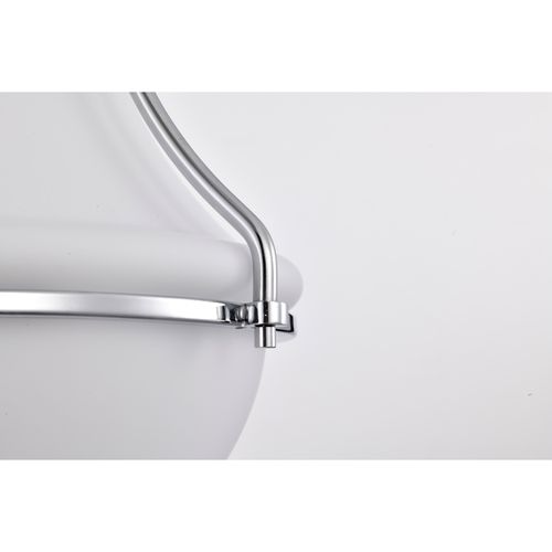 Main product image of Valdora 1 Light Pendant 14 Inches Polished Nickel White Opal Glass