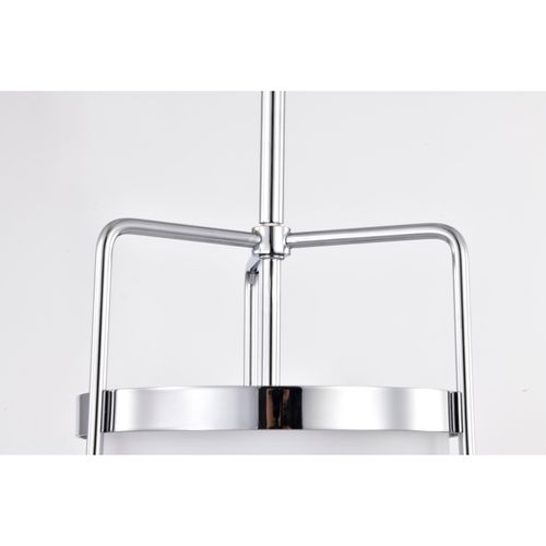 Main product image of Valdora 1 Light Pendant 14 Inches Polished Nickel White Opal Glass