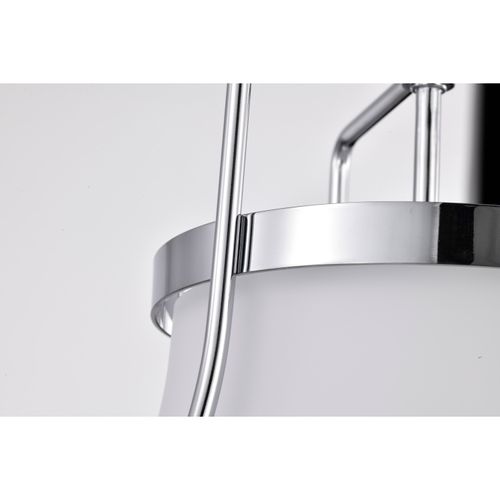 Main product image of Valdora 1 Light Pendant 14 Inches Polished Nickel White Opal Glass