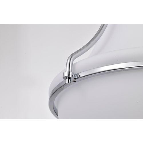 Main product image of Valdora 1 Light Pendant 14 Inches Polished Nickel White Opal Glass